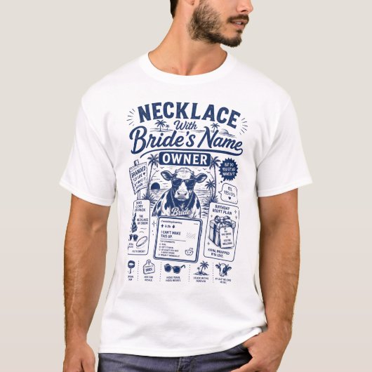 花嫁の名前入りネックレス Tシャツ (正面)