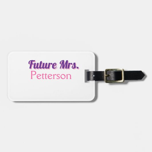 花嫁の名前 ウェディング バチェロレッテ パーティー ラゲッジタグ (正面横)