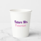 花嫁の名前 ウェディング バチェロレッテ パーティー 紙コップ (裏面)