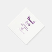 花嫁の名前（紫の落書き）への乾杯 スタンダードカクテルナプキン (角)