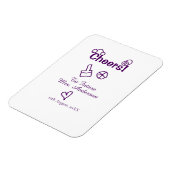 花嫁の名前（紫の落書き）への乾杯 マグネット (左側)