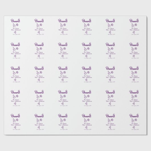 花嫁の名前（紫の落書き）への乾杯 ラッピングペーパー (フラット)