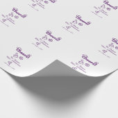 花嫁の名前（紫の落書き）への乾杯 ラッピングペーパー (角)