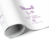 花嫁の名前（紫の落書き）への乾杯 ラッピングペーパー (ロールコーナー)