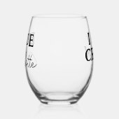 花嫁の名前 誕生日パーティー ステムなしワイングラス (左)