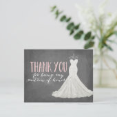 花嫁の名誉の証人への感謝 | 婚礼の女友達 サンキューカード (スタンド正面)