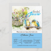 花嫁の国のバスケットの野生の鳥のジャングル 招待状 (正面/裏面)