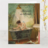 花嫁の大きなグリーティングカードをシャワーで浴びる カード (黄色い花)