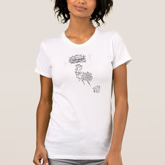 花嫁の女友達のパーティーまたはブライズシャワー Tシャツ (正面)