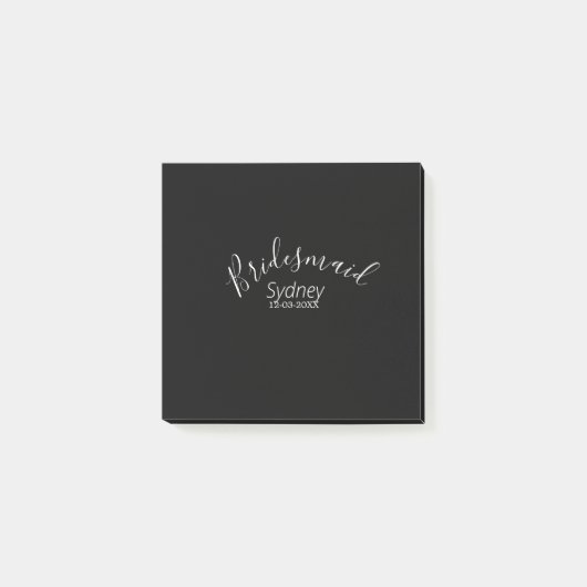 花嫁の女友達の前夜祭　名前　モダン ポストイット (正面)