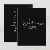 花嫁の女友達の前夜祭　名前　モダン ポストカード (正面/裏面)