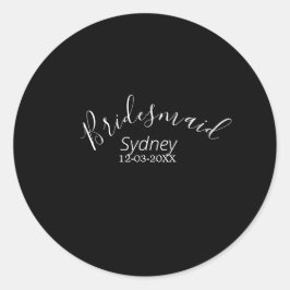 花嫁の女友達の前夜祭　名前　モダン ラウンドシール