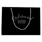 花嫁の女友達の前夜祭　名前　モダン ラージペーパーバッグ (裏面)