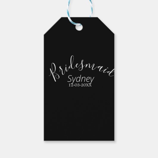 花嫁の女友達の前夜祭　名前　現代風 ギフトタグ (正面)