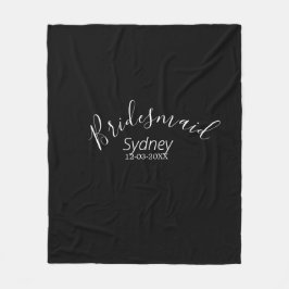 花嫁の女友達の前夜祭　名前　現代風 フリースブランケット
