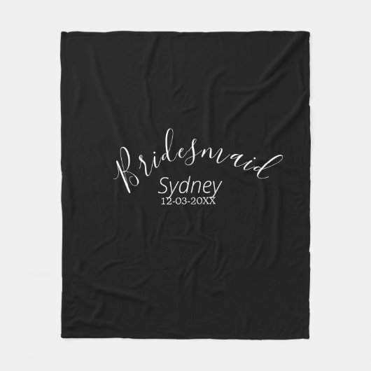 花嫁の女友達の前夜祭　名前　現代風 フリースブランケット (正面)