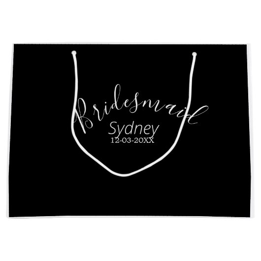 花嫁の女友達の前夜祭　名前　現代風 ラージペーパーバッグ (正面)