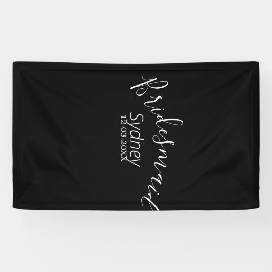 花嫁の女友達の独身最後のパーティー　名前　現代風 横断幕 (横)