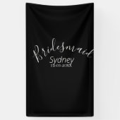 花嫁の女友達の独身最後のパーティー　名前　現代風 横断幕 (縦)