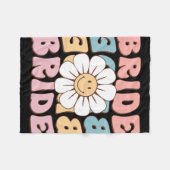 花嫁の女性のシャツ 花嫁の前撮りパーティー フリースブランケット (正面(横))