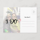 花嫁の女房が僕のフェスティバルモダンにな素朴る インビテーションポストカード (裏面)