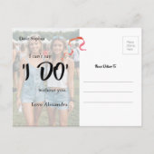 花嫁の女房が僕のフェスティバルモダンにな素朴る インビテーションポストカード (裏面)