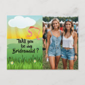 花嫁の女房が僕のフェスティバルモダンにな素朴る インビテーションポストカード (正面)