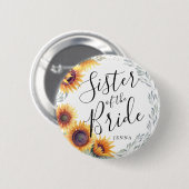 花嫁の妹 |ヒマワリ花模様結婚ズ 缶バッジ (正面&裏面)