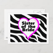花嫁の姉妹（ハートゼブラ柄） ポストカード (正面/裏面)