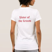 花嫁の姉妹 ブライズメイド姉妹 花嫁の姉 Tシャツ (裏面)