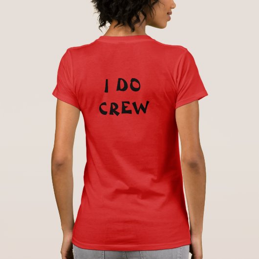 花嫁の姉妹 | I Do Crew 名前 レッド Tシャツ (裏面)