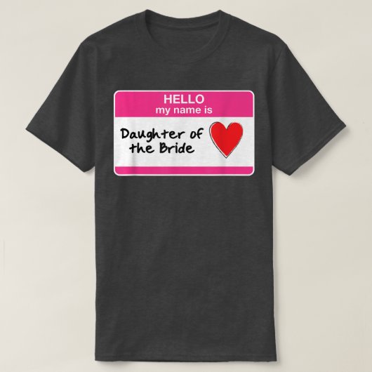 花嫁の娘の独身最後の夜 Tシャツ (デザイン正面)