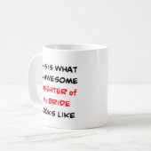 花嫁の娘、かっこいい コーヒーマグカップ (正面左)