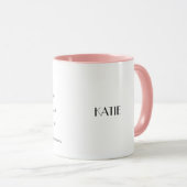 花嫁の定義ピンクと白の贈り物 マグカップ (正面右)