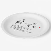 花嫁の定義ブライダルシャワースクリプトモダン ペーパープレート (アングル)