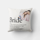 花嫁の定義ブライダルシャワー写真 クッション (裏面)