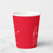 花嫁の定義ブライダルシャワー赤 紙コップ (左)