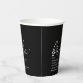 花嫁の定義 ブライズシャワー ブラック＆レッド 紙コップ (右)
