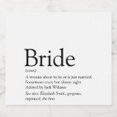 花嫁の定義, ブライズシャワー, 結婚式 スパークリングワインラベル (シングルラベル)