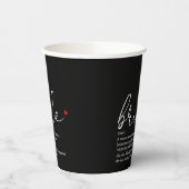 花嫁の定義 ブライズシャワー 黒と赤 紙コップ (左)