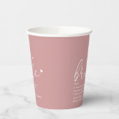 花嫁の定義 ブライダルシャワー ダスティーローズ 紙コップ (左)