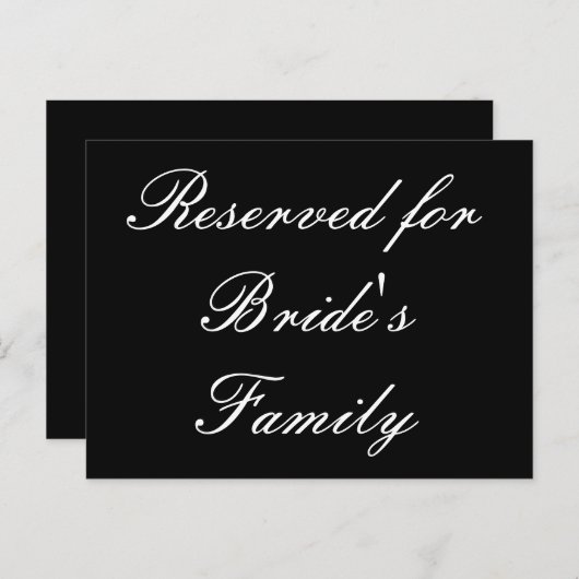 花嫁の家族のために予約 ポストカード (正面/裏面)