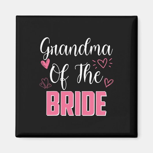 花嫁の家族の結婚披露宴の妻のおばあちゃん マグネット (正面)