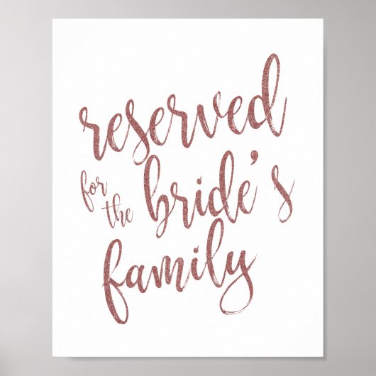 花嫁の家族バラ金ゴールドグリッター用の看板 ポスター (正面)