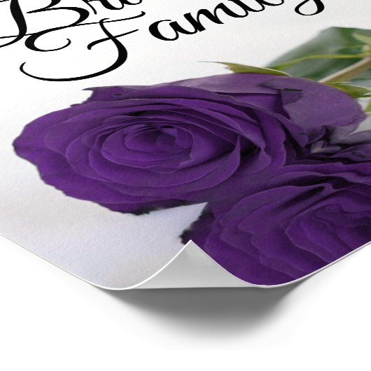 花嫁の家族パープル王室のバラ ポスター (角)