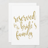 花嫁の家族専用 お手頃なサイン (正面/裏面)