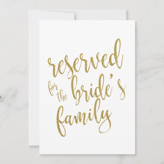 花嫁の家族専用 お手頃サイン (正面)