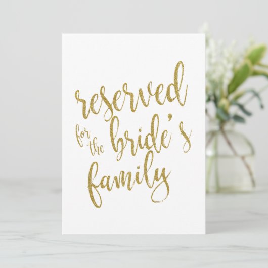 花嫁の家族専用 お手頃サイン (スタンド正面)