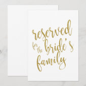 花嫁の家族専用 お手頃サイン (正面/裏面)