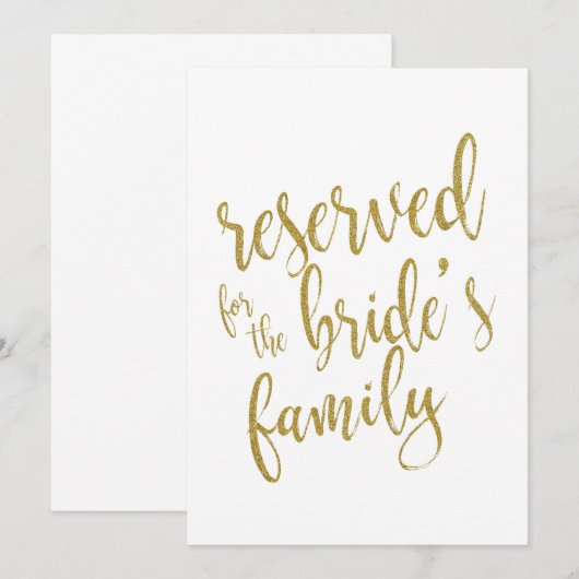 花嫁の家族専用 お手頃サイン (正面/裏面)